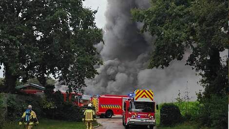 Vrijdag om 17.25 uur was de brand onder controle maar bleef de brandweer nog nablussen. „Eén derde van de stallen is verloren maar de andere delen hebben we kunnen vrijwaren", meldt hulpverleningszone (HVZ) Taxandria op Facebook.