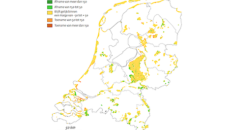 Aerius update kaart Nederland met verschillen