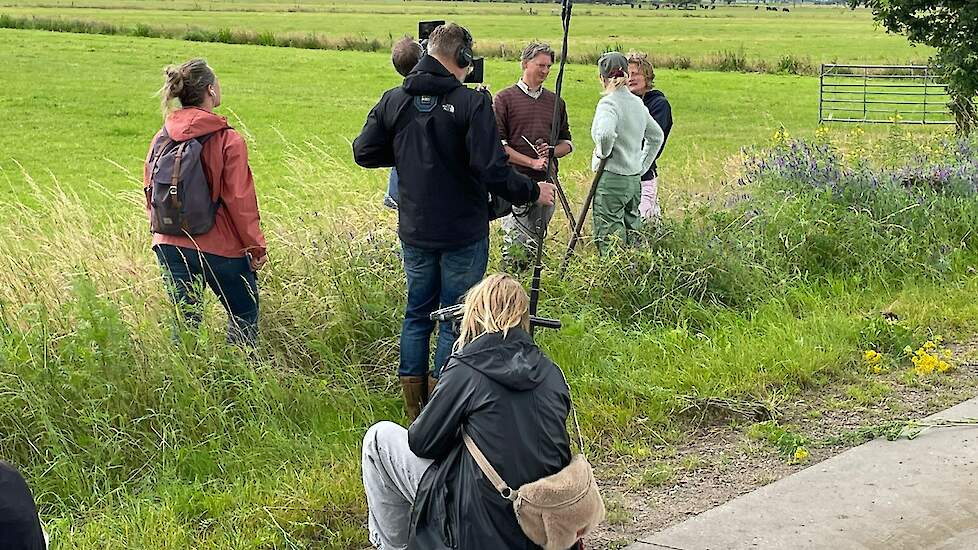 Lodewijk Pool en Floor Kanters tijdens de opnames