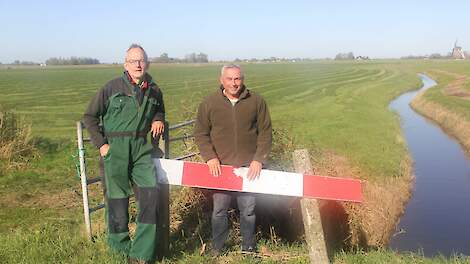 Links Harm Wiegersma, rechts jager Amco Dijkstra.