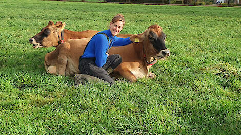 Christine de Jong melkt nu drie jaar Jerseys op haar eigen boerderij.