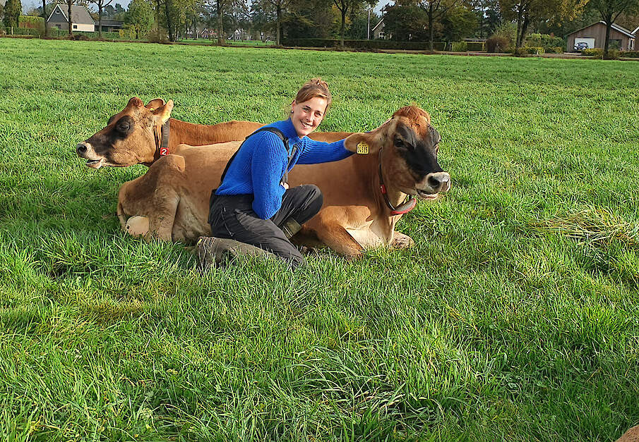 Christine de Jong melkt nu drie jaar Jerseys op haar eigen boerderij.