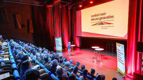 Een goed gevulde zaal tijdens inspiratie sessies rondom de ontwikkeling van de landbouwvisie van de provincie Flevoland.