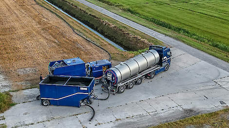 Mesttransport is een belangrijke tak binnen loonbedrijf Meilof.