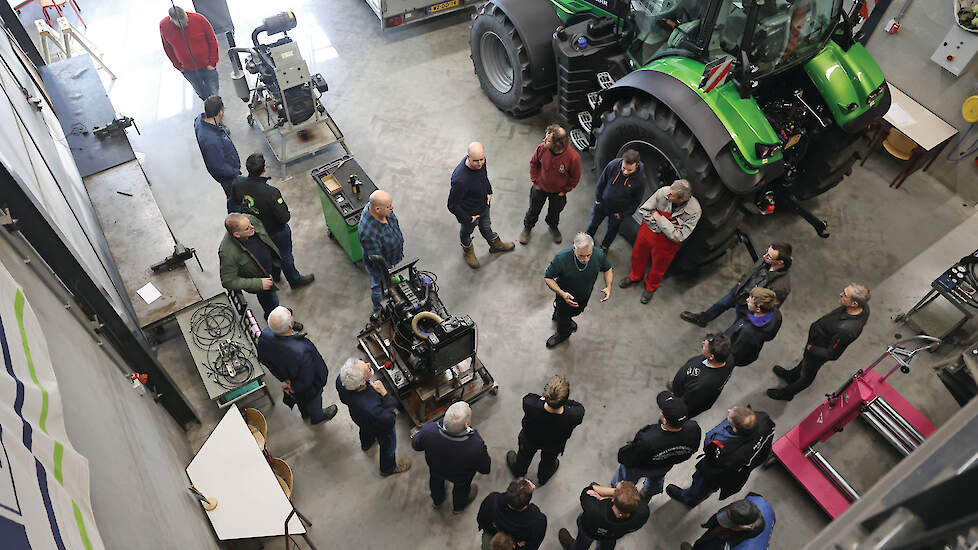 De locatie bij Aeres Tech in Ede is bij uitstek geschikt voor het houden van een sleuteldag. Er is ruimte en gereedschap volop.