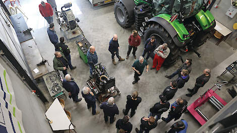 De locatie bij Aeres Tech in Ede is bij uitstek geschikt voor het houden van een sleuteldag. Er is ruimte en gereedschap volop.