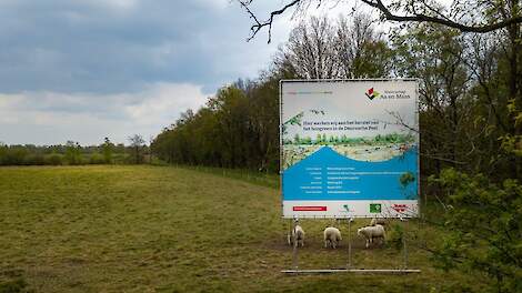 Bord van waterschap op grens Deurnsche Peel