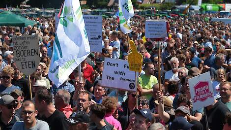 Boerenprotest in Stroe
