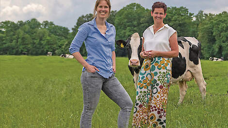 Didi Stoltenborg (l) en Paulien Hogenkamp: „Wij streven ernaar dat persoonlijke ontwikkeling in de agrarische sector vanzelfsprekend wordt.”