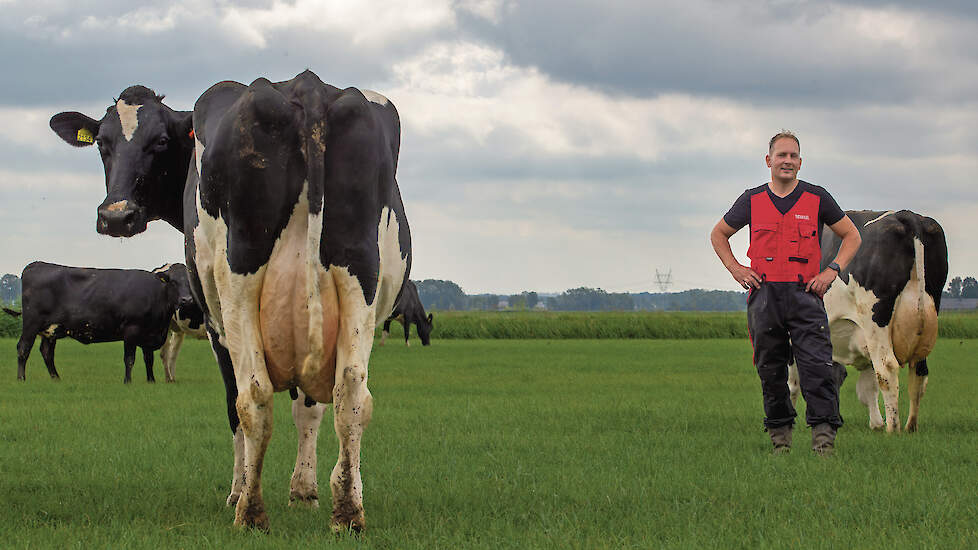 Gerwin Palland past het systeem van het Nieuw Nederlands Weiden toe.