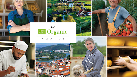De affiche voor de EU bio awards, overigens zonder Lieven Devreese.