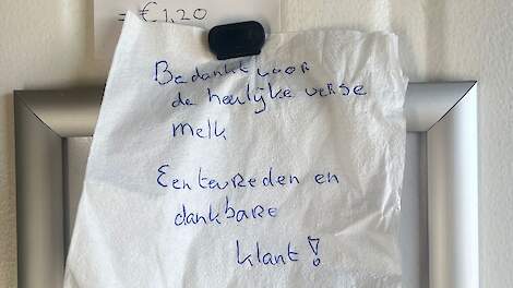 Het positieve bericht dat de familie vond, naar aanleiding van het negatieve bericht.