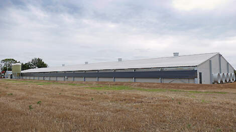 De nieuwe klassieke vleeskuikenstal meet 100 op 20 meter is niet voorzien van ammoniak emissiearme systemen of directe daglichtinval.