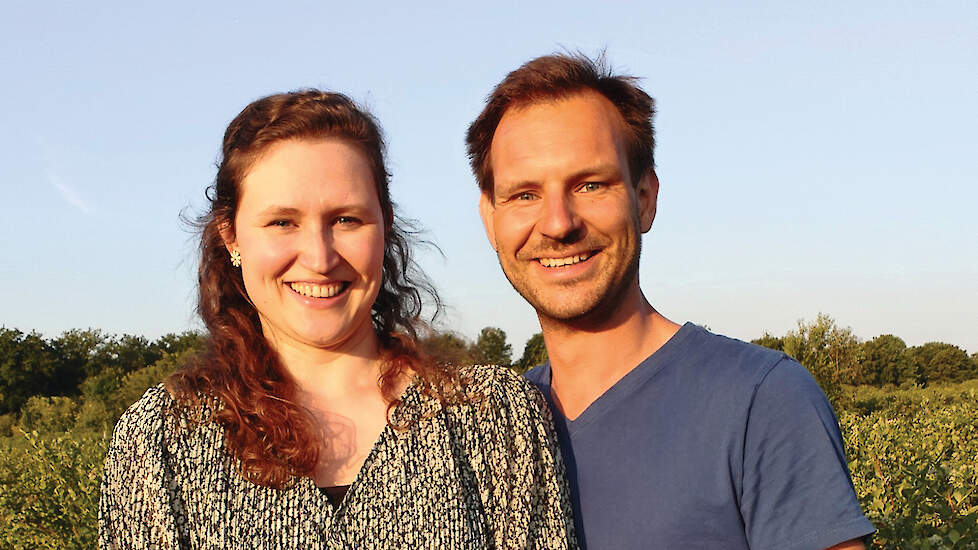 Sjoukje Botterweck en Albert Boersen namen biologisch blauwebessenbedrijf Noorderbos over.