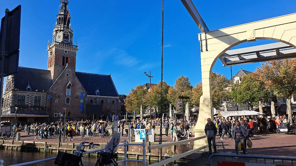 Drukte in het centrum van Alkmaar tijdens de Landbouwdag.