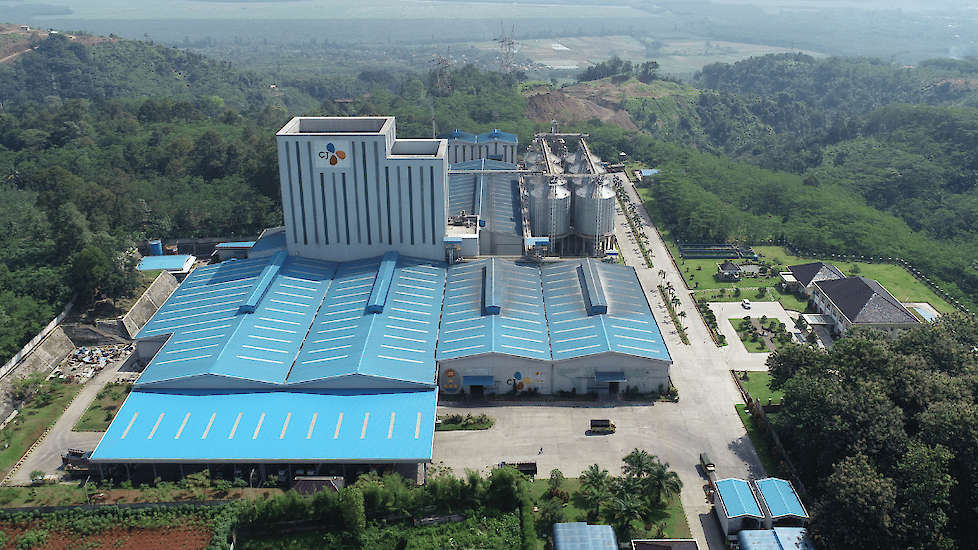 Een voerfabriek van CJ Feed & Care in Indonesië.