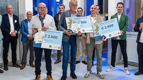 De winnaars Jean Thoma, Wim Notermans en Joep Gommans op een rij.