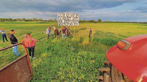 Beeld ter illustratie. Boerenprotest tegen de komst van het zonnepark in 2020.