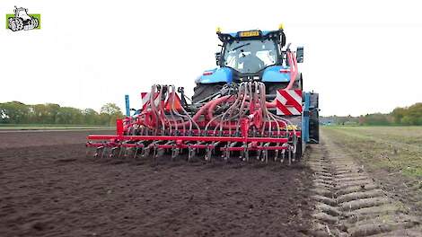 Spitten met Imants 48 SX  en wintergerst zaaien