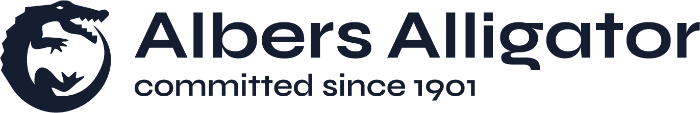 Albers Alligator - Committed since 1901 logo
