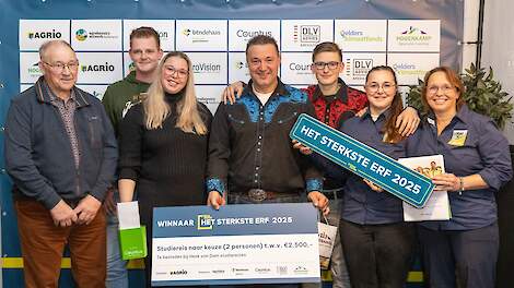 De familie Knijp: winnaar Sterkste Erf-verkiezing.