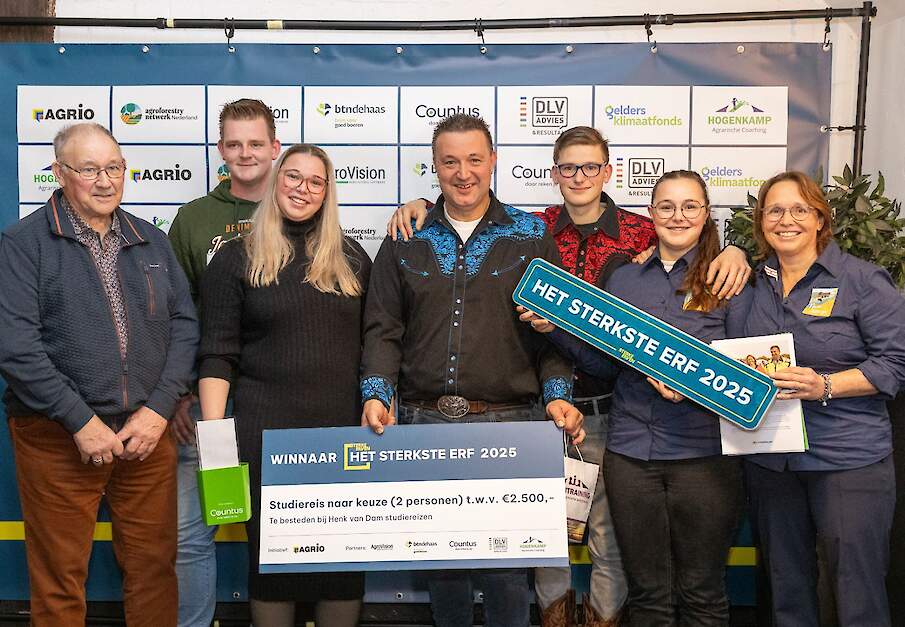 De familie Knijp: winnaar Sterkste Erf-verkiezing.