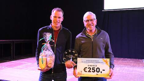 Joost en Jan Vrolijk met de prijs.
