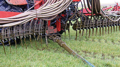 Fosfaatgehaltes in de drijfmest zijn dalend op biologische bedrijven. Dit duidt op een negatieve fosfaat-  balans op biologische bedrijven
