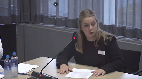 Erica van Aert, teler bij de Brabantse Wal die insprak namens telersorganisatie Holland Crop.