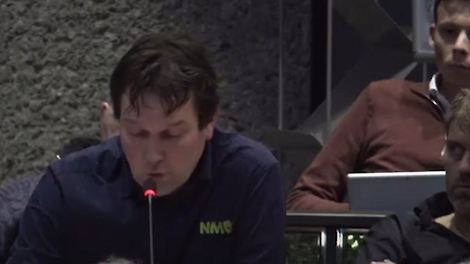Harmen Endendijk (NMV) sprak in namens zijn eigen organisatie, Agractie en de vakbond voor pluimveehouders.