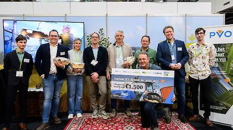 Vlnr: Max de Swart (finalist), Kees den Boer (Den Boer Agri, jurylid), Gaby de Ruiter (LTO-Noord, jurylid), Leendert de Jonge (finalist), Gijs van der Woerd (Loonbedrijf Van der Woerd, jurylid), Toon van der Stolk (Grondig, jurylid), Tijmen Bergen (juryvo