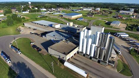 De productielocatie van Wisconsin Whey Protein in Darlington in de Amerikaanse staat Wisconsin.