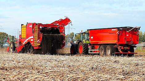 Grimme Varitron 470 met Multisep zetmeelaardappelen rooien voor Avebe