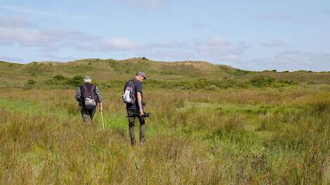 Kees Bruin en Robert Ellenkamp in de Texelse Duinen