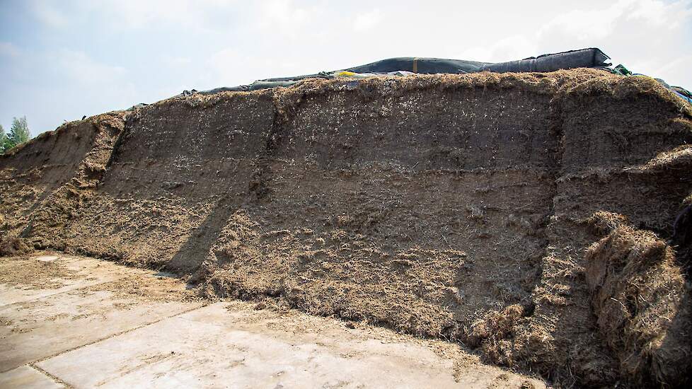 Een geopende voordroogkuil.