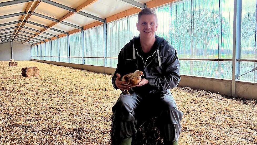 Vleeskuikenhouder en klimaatadviseur Geert Mekkes uit Geesbrug (DR).
