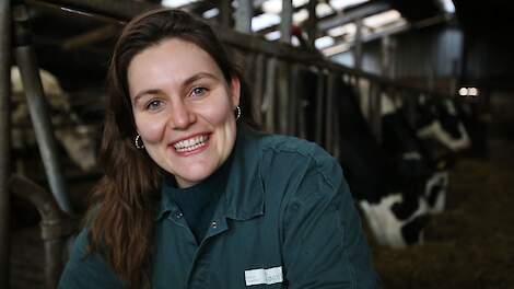 Melkveehouder en NAJK-bestuurder Amber Laan.
