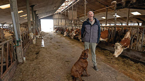Jaap Verduijn in de stal