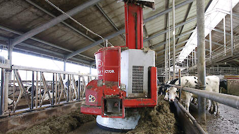 Automatisch voersysteem in de stal