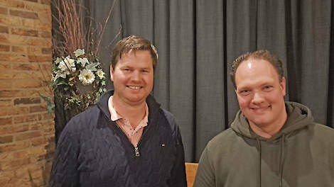 Melkveehouders Marijn van Aart en Richard Korrel