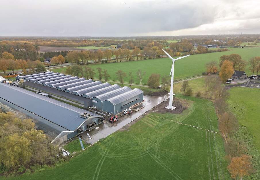 Happy Chicken Farm houdt op zeven locaties waaronder dit bedrijf in Hooghalen (DR) 240.000 leghennen.