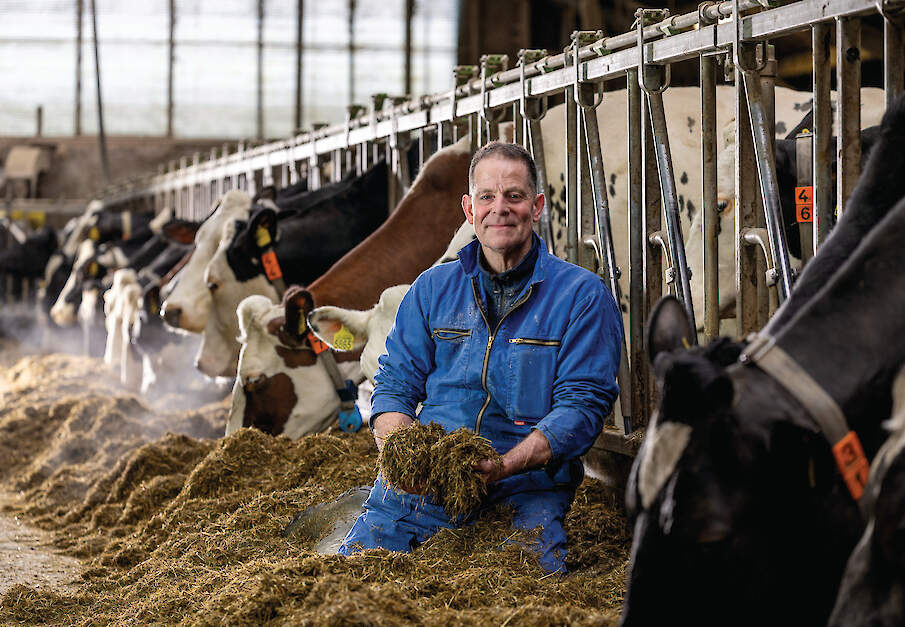 Haaije van der Meulen in de stal