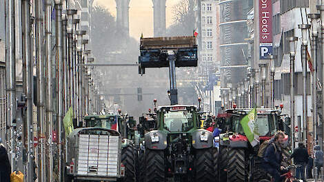 Afgelopen december trokken Europese boeren in groten getale naar Brussel om te protesteren tegen de Mercosur-deal.