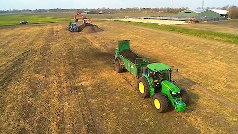 Tebbe wagens compost strooien John Deere 6125R New Holland T7 Trekkerweb