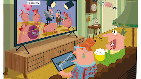 Wim van Vulpen: &bdquo;Ik heb zelf ook camera's. Het is grappig om hier een poosje naar te kijken. Luie stoel, blikje bier, chips en varkens kijken.&rdquo;