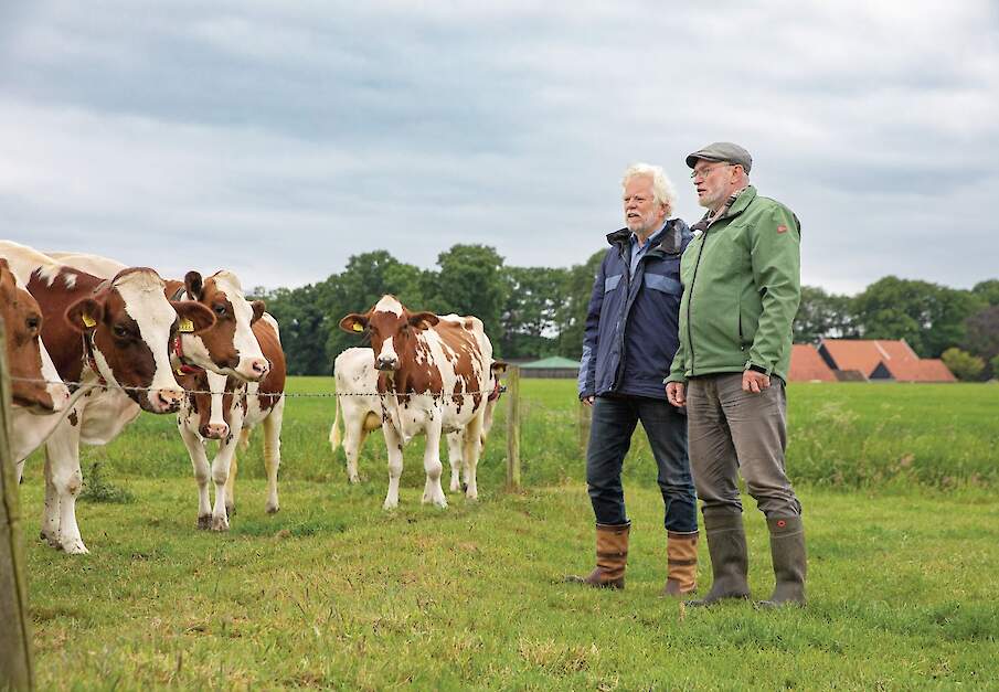 Henk Leever (links) en Jan Stokkers van Stichting HOEduurzaam.