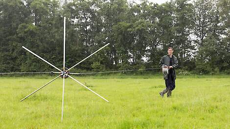 Netwerkdeelnemer Gerben Braakman runt de Agara Hoeve in het Drentse Dwingeloo - NPB