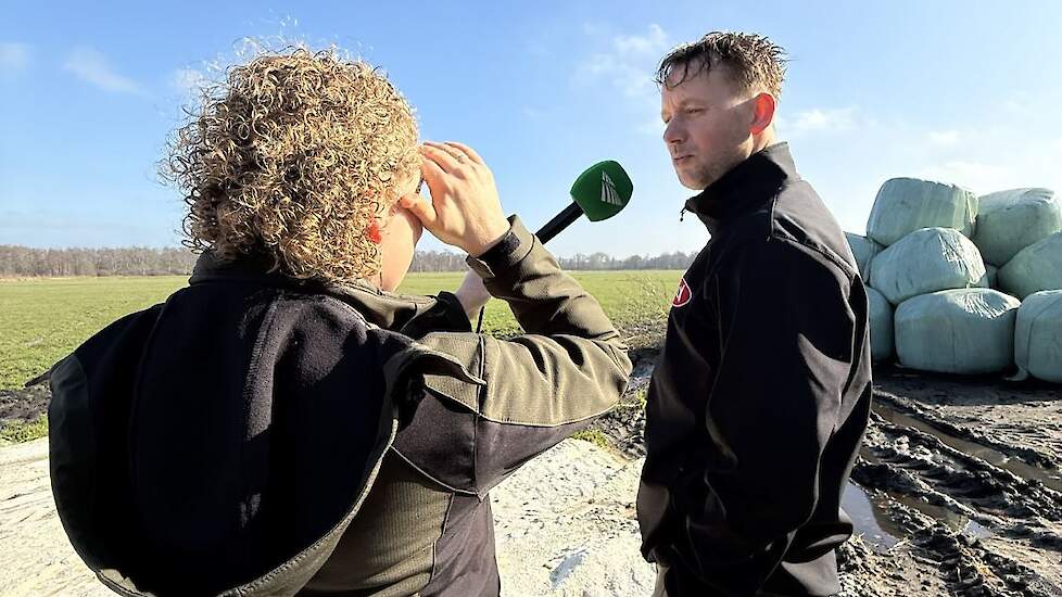 Interview voor podcast met boer en vrouw