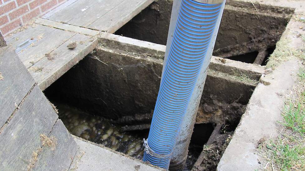 Mest wordt opgezogen uit een kelder