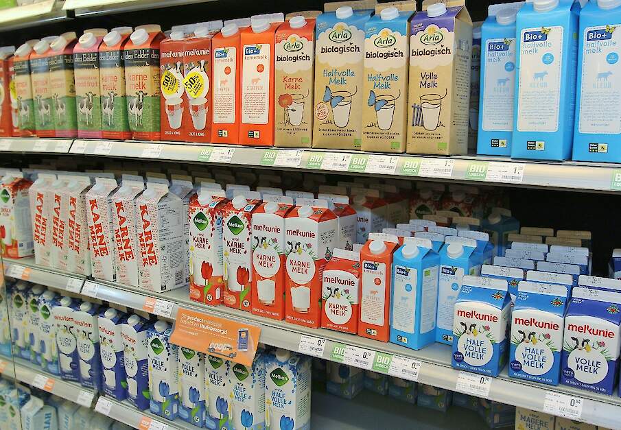 Melk in supermarkt ondanks lagere melkprijs voor boeren duur